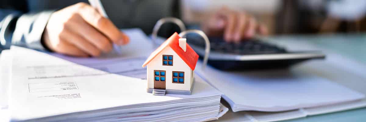 Homeowner reviewing property tax documents