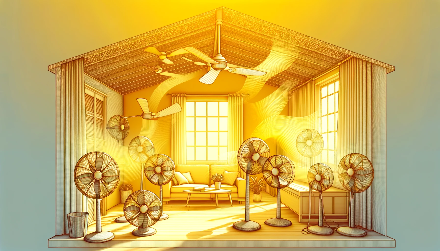 Ventilating a house to remove odours before a sale